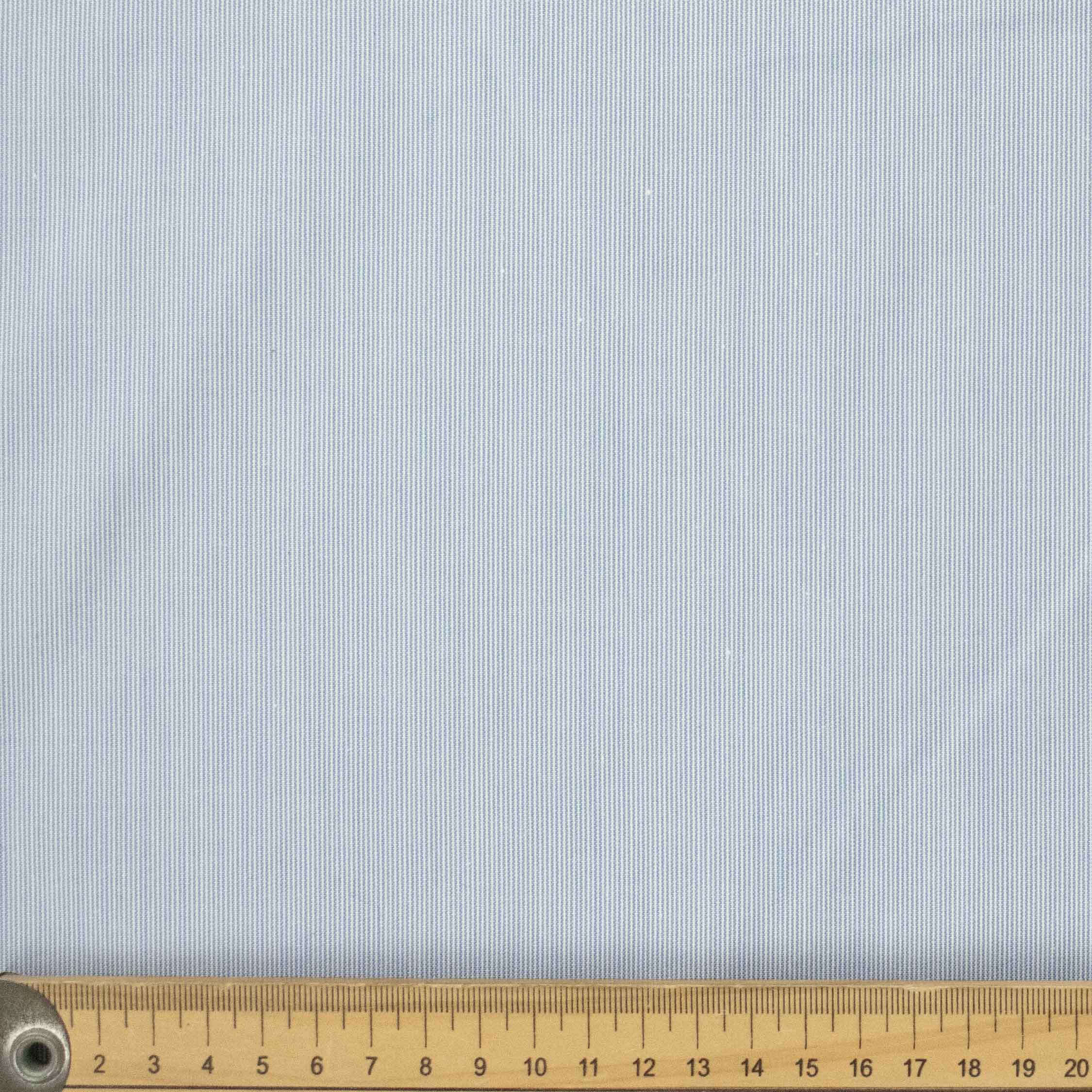 Printed Stripes Shirting Design-20 Blue Pinpoint Oxford Shirting
