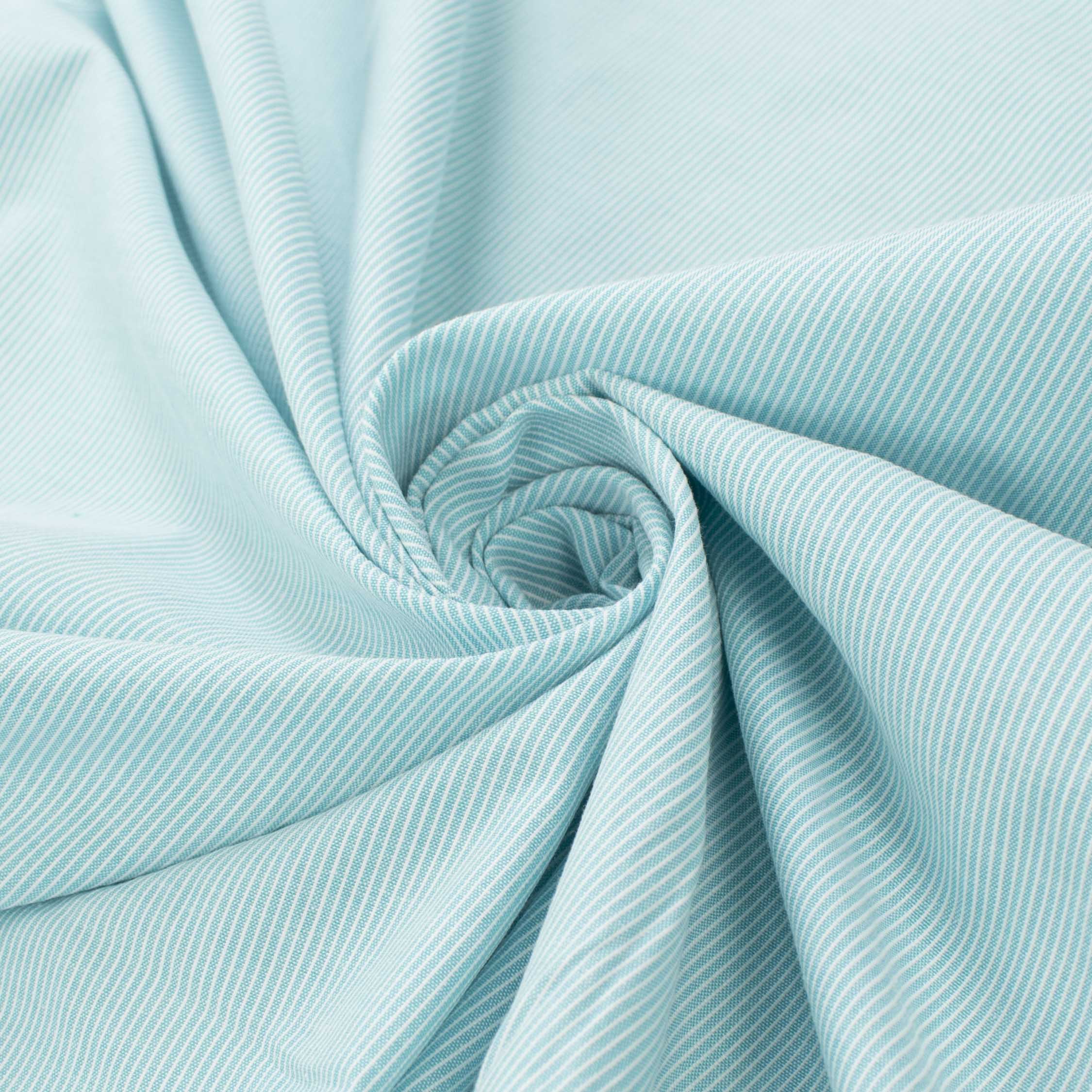 Printed Shirting 150cm Design-23 Turquoise Pinstripe