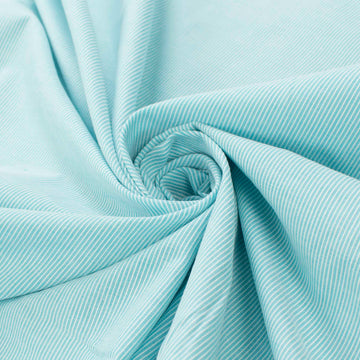 Printed Shirting 150cm Design-23 Turquoise Pinstripe