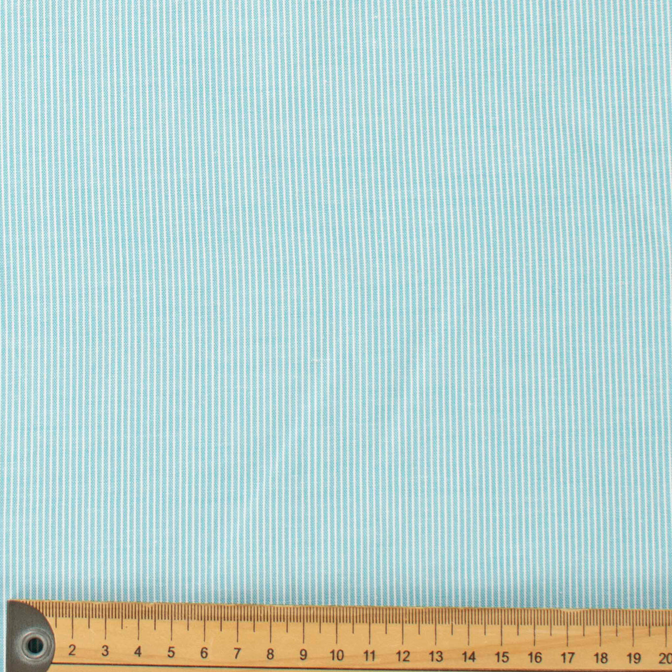 Printed Shirting 150cm Design-23 Turquoise Pinstripe