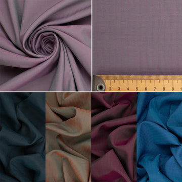 Small Check Shot Taffeta 150cm