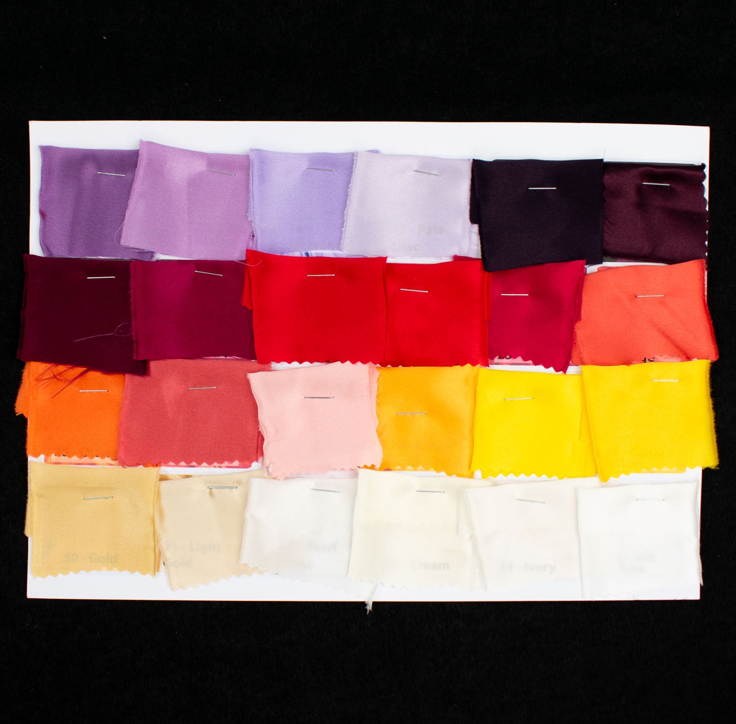 Silk Satin Sample Book