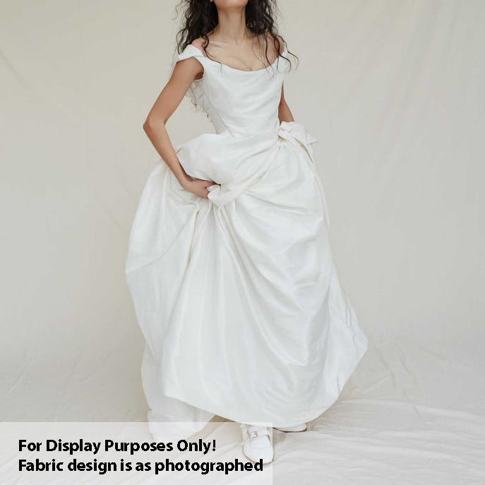 137CM Dupion Raw Silk Taffeta - Off White