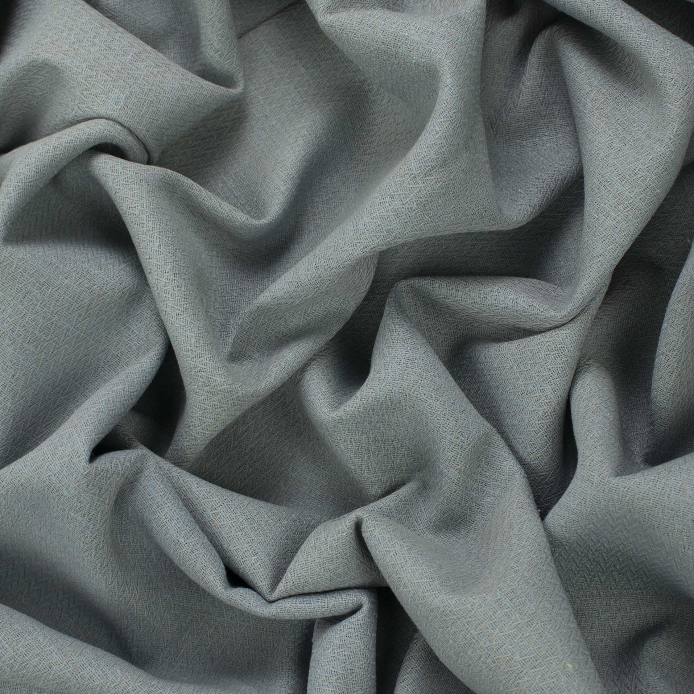 Premium Japanese Silk Wool Blended Summer Suiting - Dusty Blue