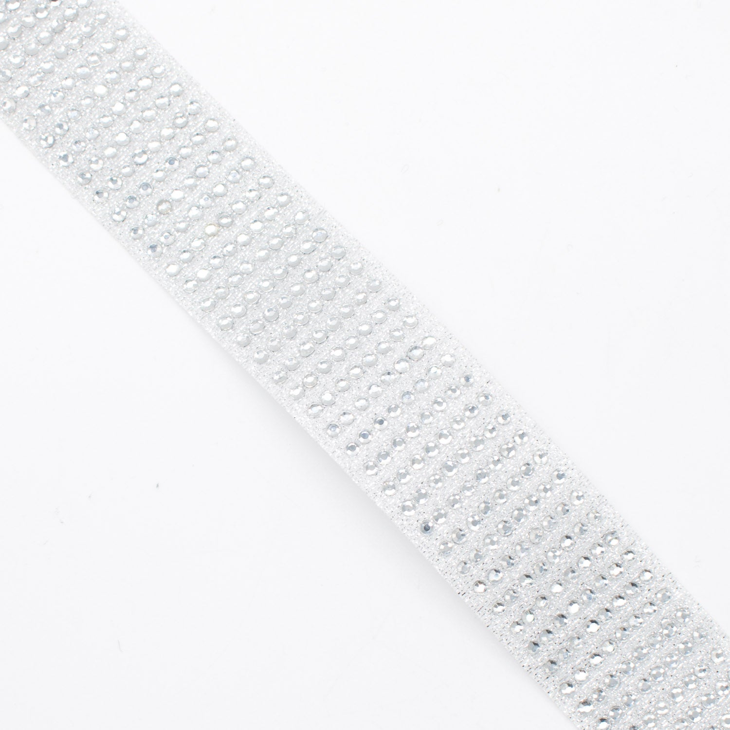 Simplicity Silver Metallic with Rhinestone Trim -2.8cm