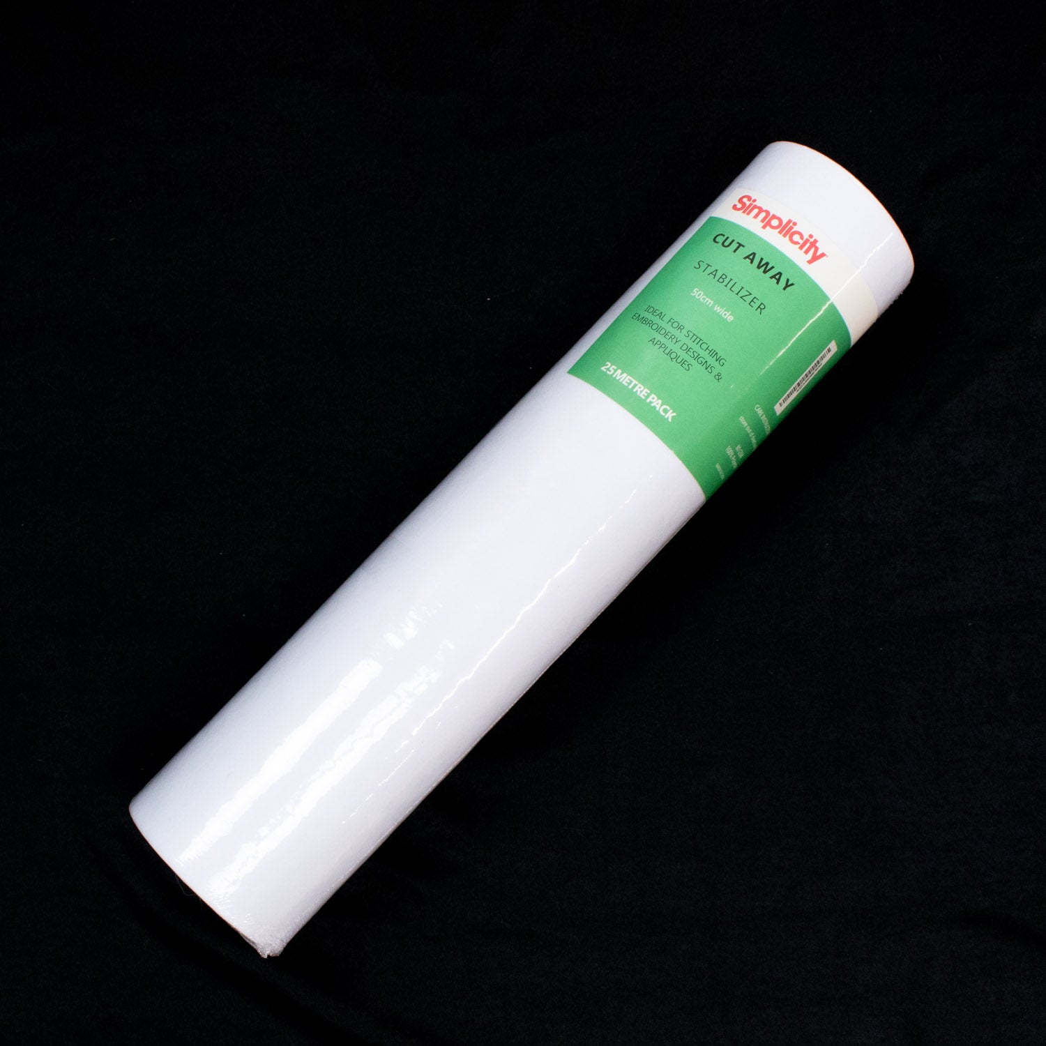 Simplicity Cutaway Medium Weight Embroidery Stabiliser 25M Roll