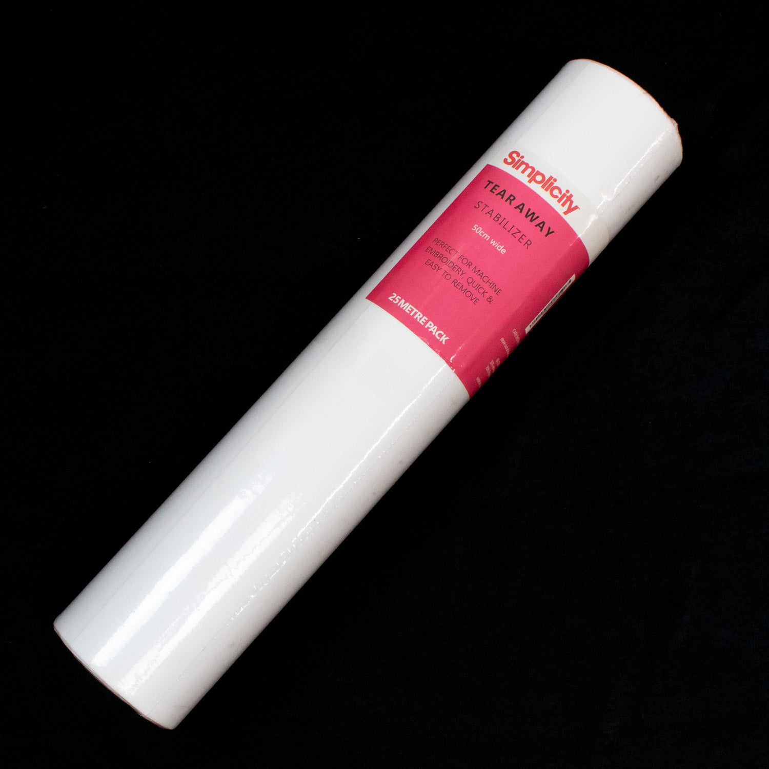 Simplicity Tear-Away Embroidery Stabiliser 25M Roll