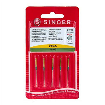 Singer Sewing Machine Needles 2045 Stretch/Ballpoint 70/09 - 5 Per Cassette