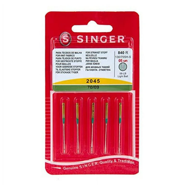 Singer Sewing Machine Needles 2045 Stretch/Ballpoint 70/09 - 5 Per Cassette