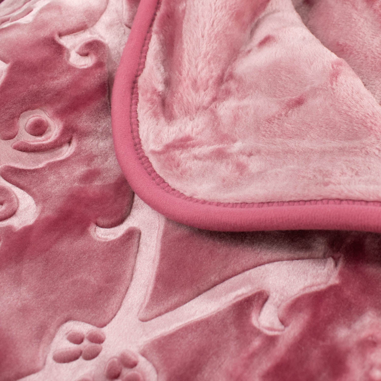 Slumber Embossed Luxury 5KG Mink Blanket Dusty Pink