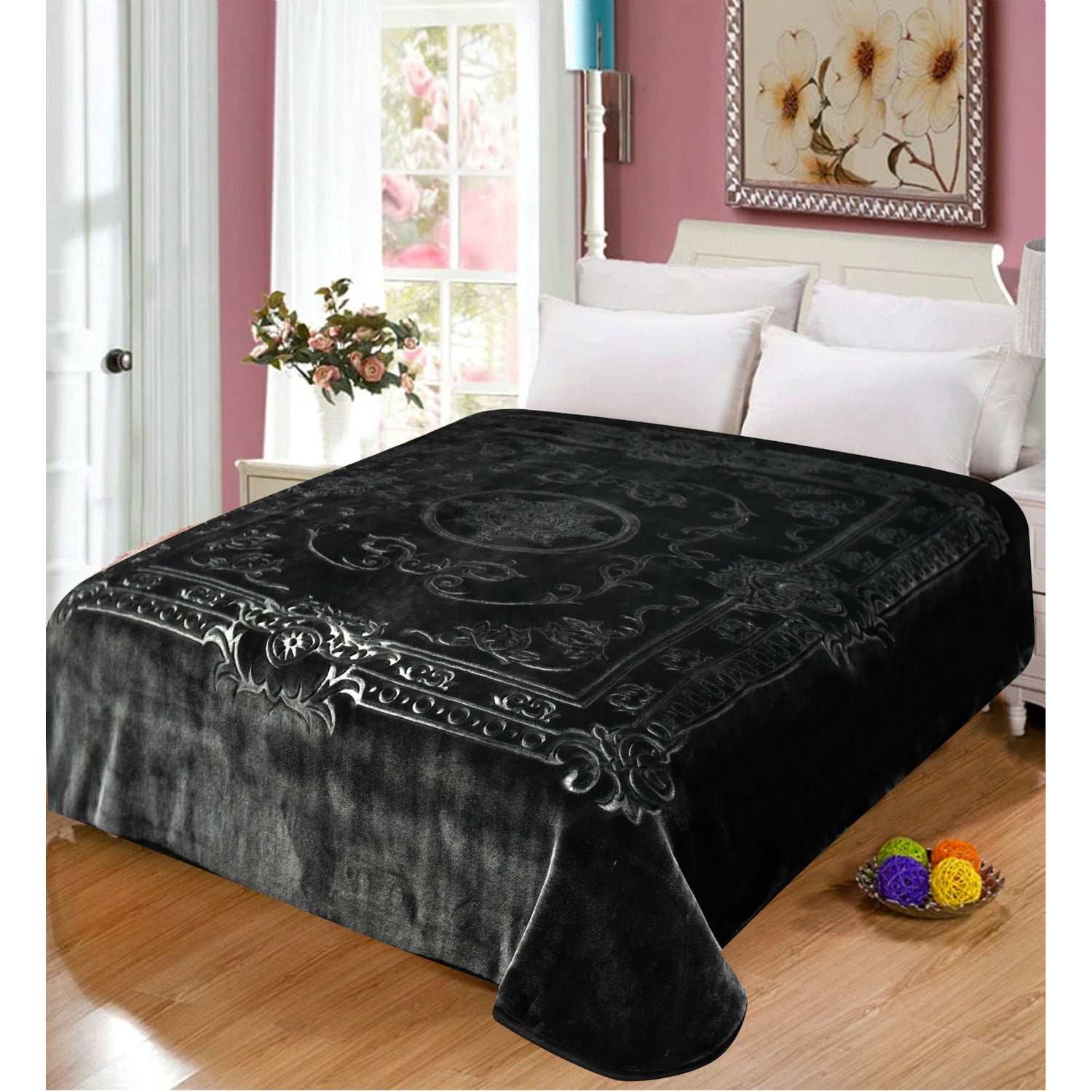 Slumber Embossed Luxury Heavy 5KG Plush Mink Blanket 220x240cm