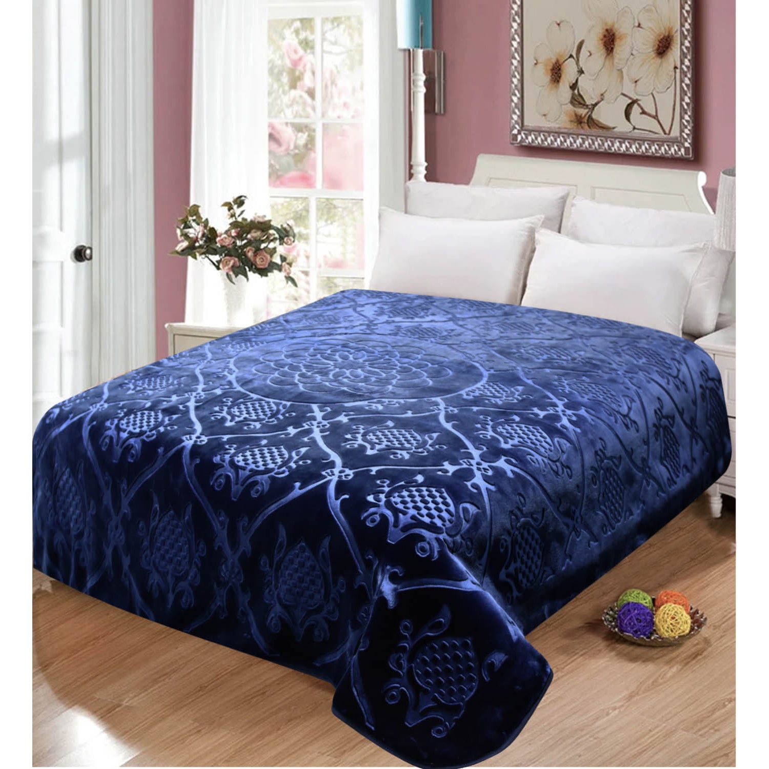 Slumber Embossed Luxury Heavy 5KG Plush Mink Blanket 220x240cm