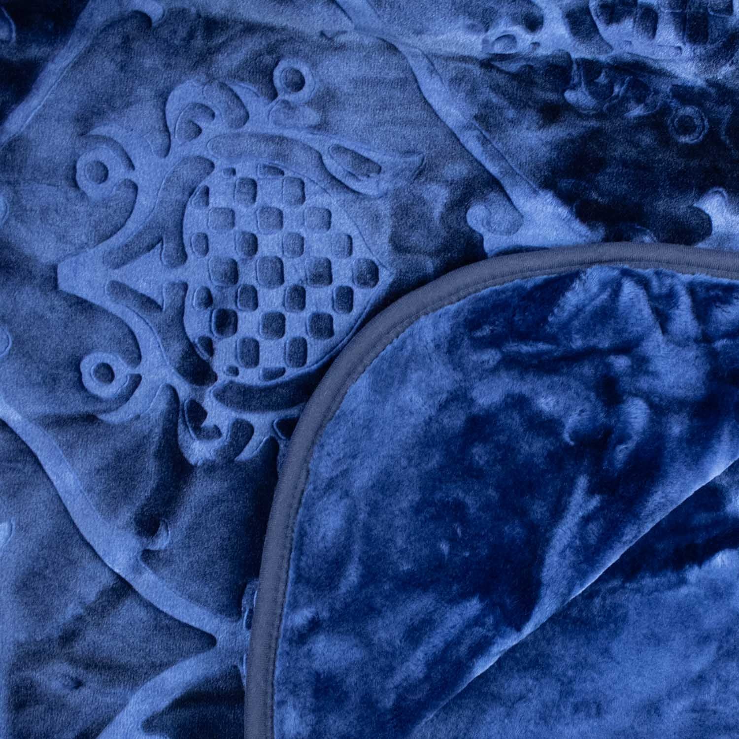 Slumber Embossed Luxury Heavy 5KG Plush Mink Blanket 220x240cm