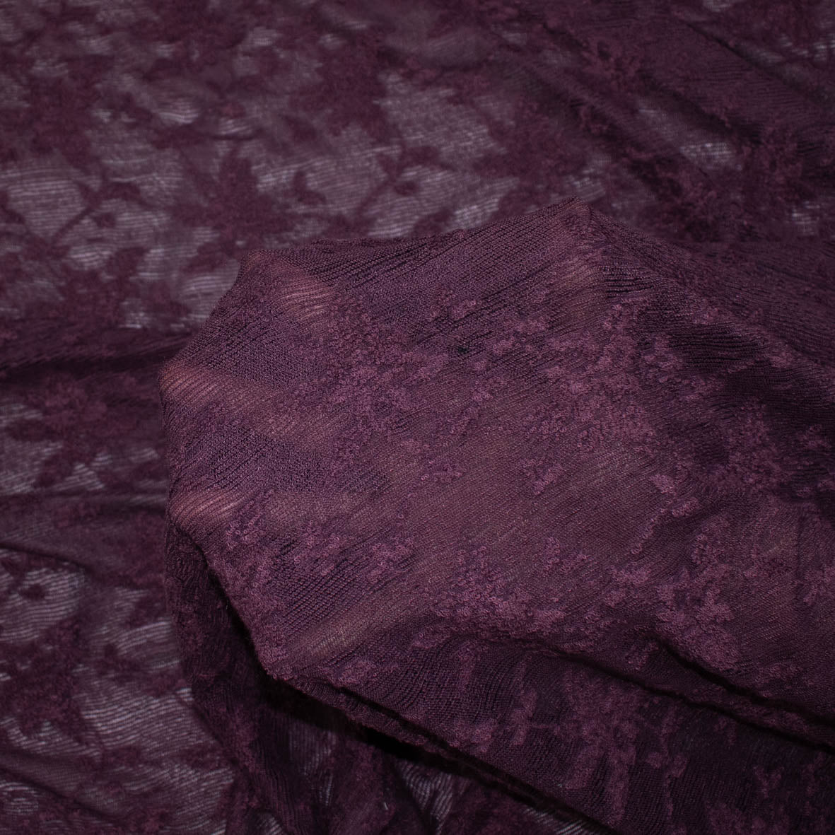 Soft Stretch Lace - SS41910 Flocked Floral Vines