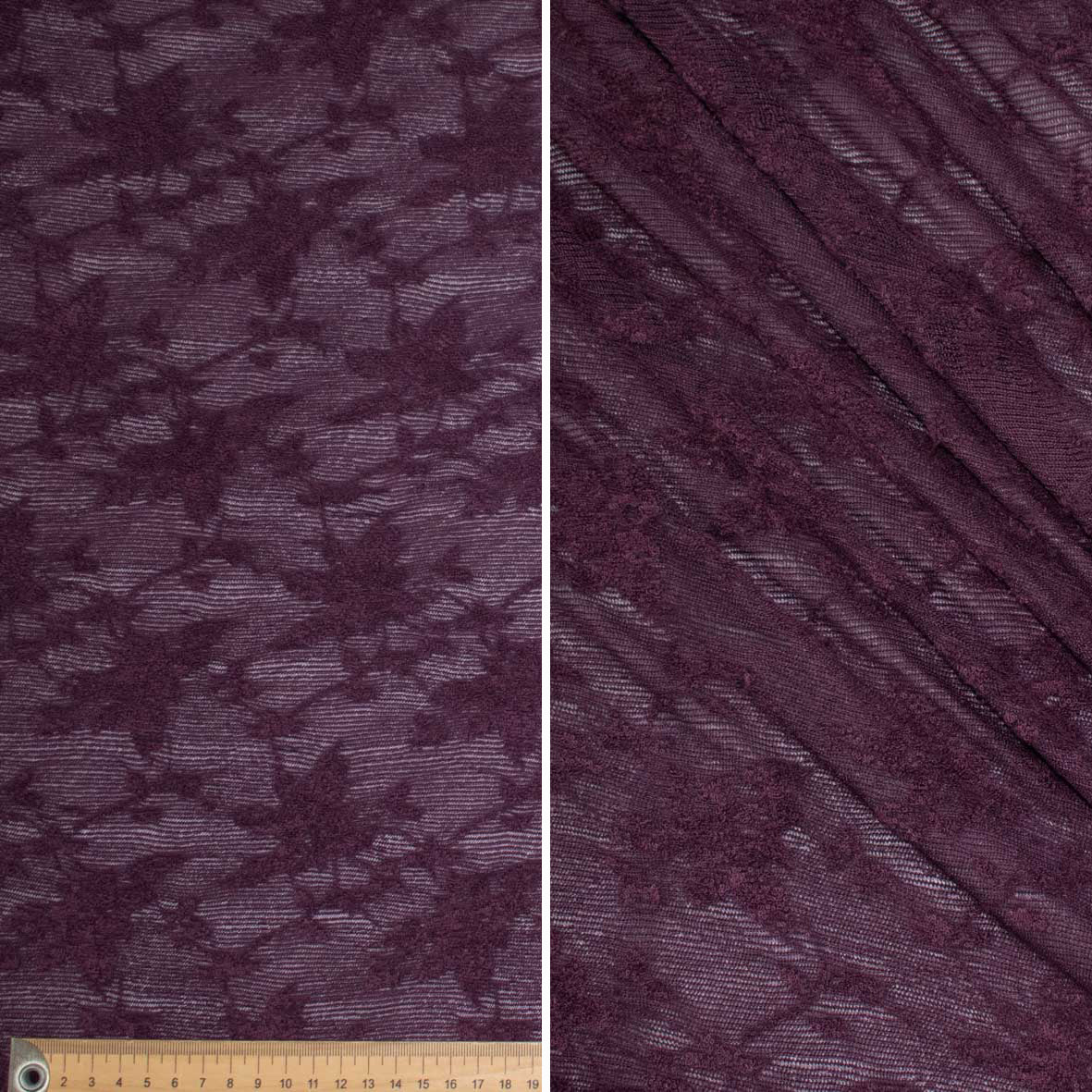 Soft Stretch Lace - SS41910 Flocked Floral Vines