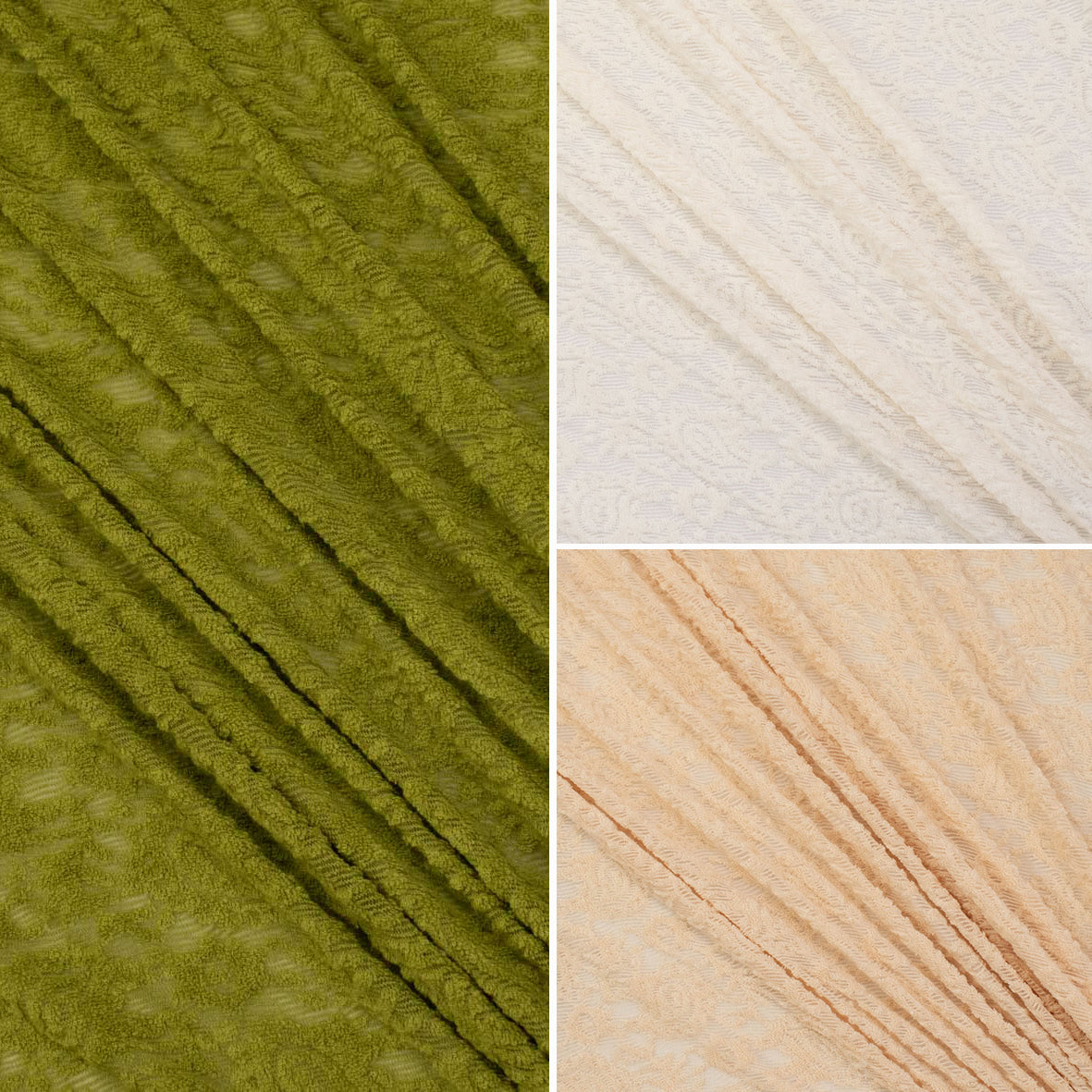 Soft Stretch Lace - SS41912 Flocked Paisley