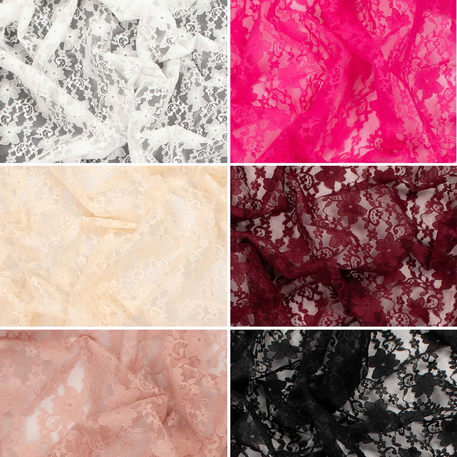 Soft Stretch Lace Design-39693 Floral Vines