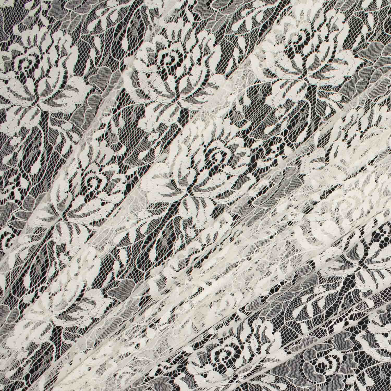 Soft Stretch Lace Design-39706 Large Flower