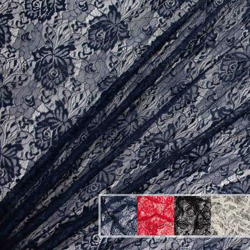 Soft Stretch Lace Design-39706 Large Flower