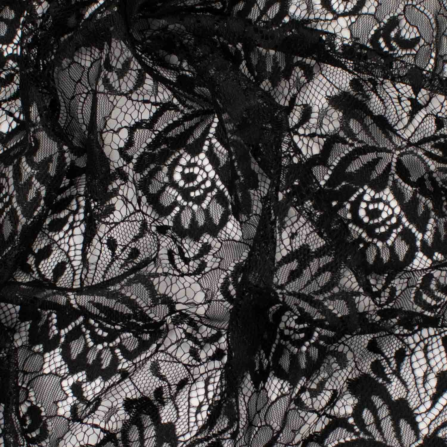 Soft Stretch Lace Design-39706 Large Flower