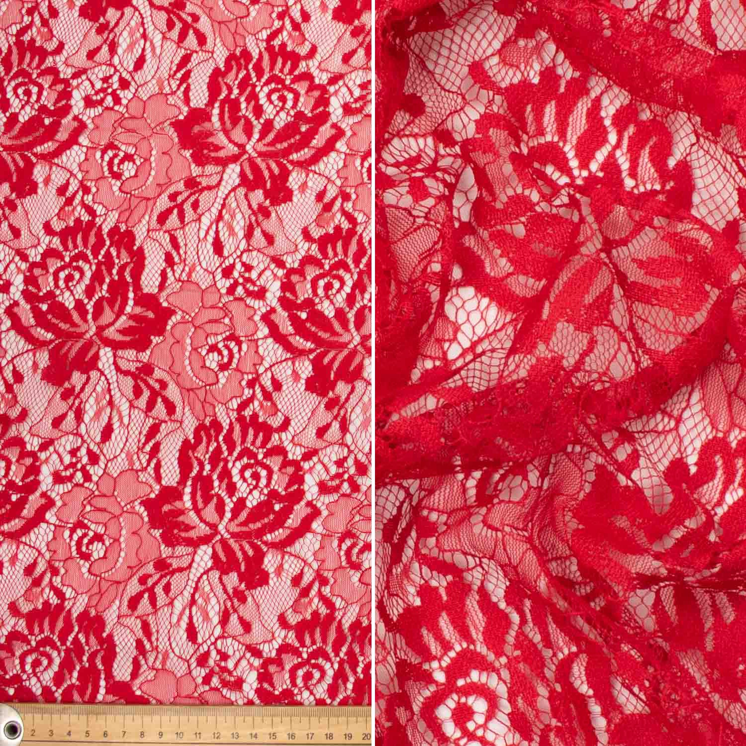 Soft Stretch Lace Design-39706 Large Flower