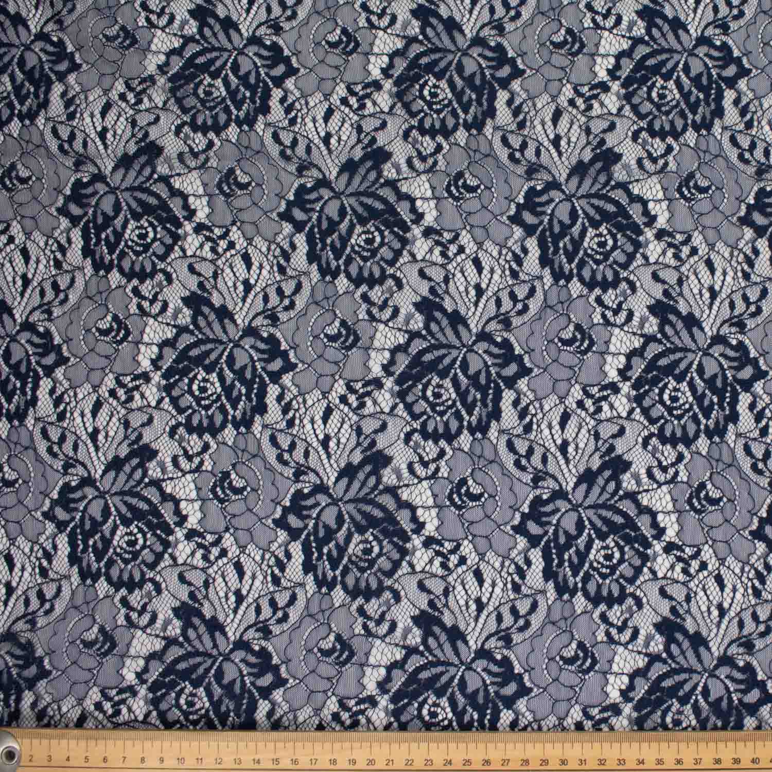 Soft Stretch Lace Design-39706 Large Flower