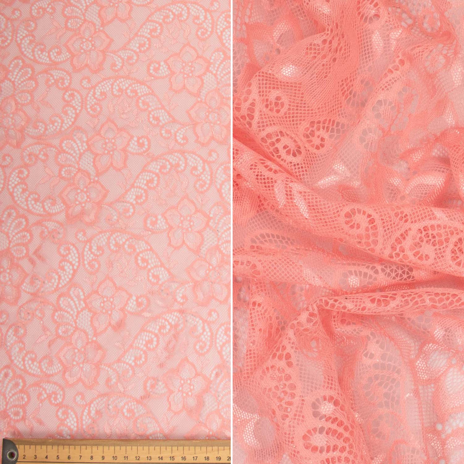 Soft Stretch Lace Design-39713 Vintage Floral Vines