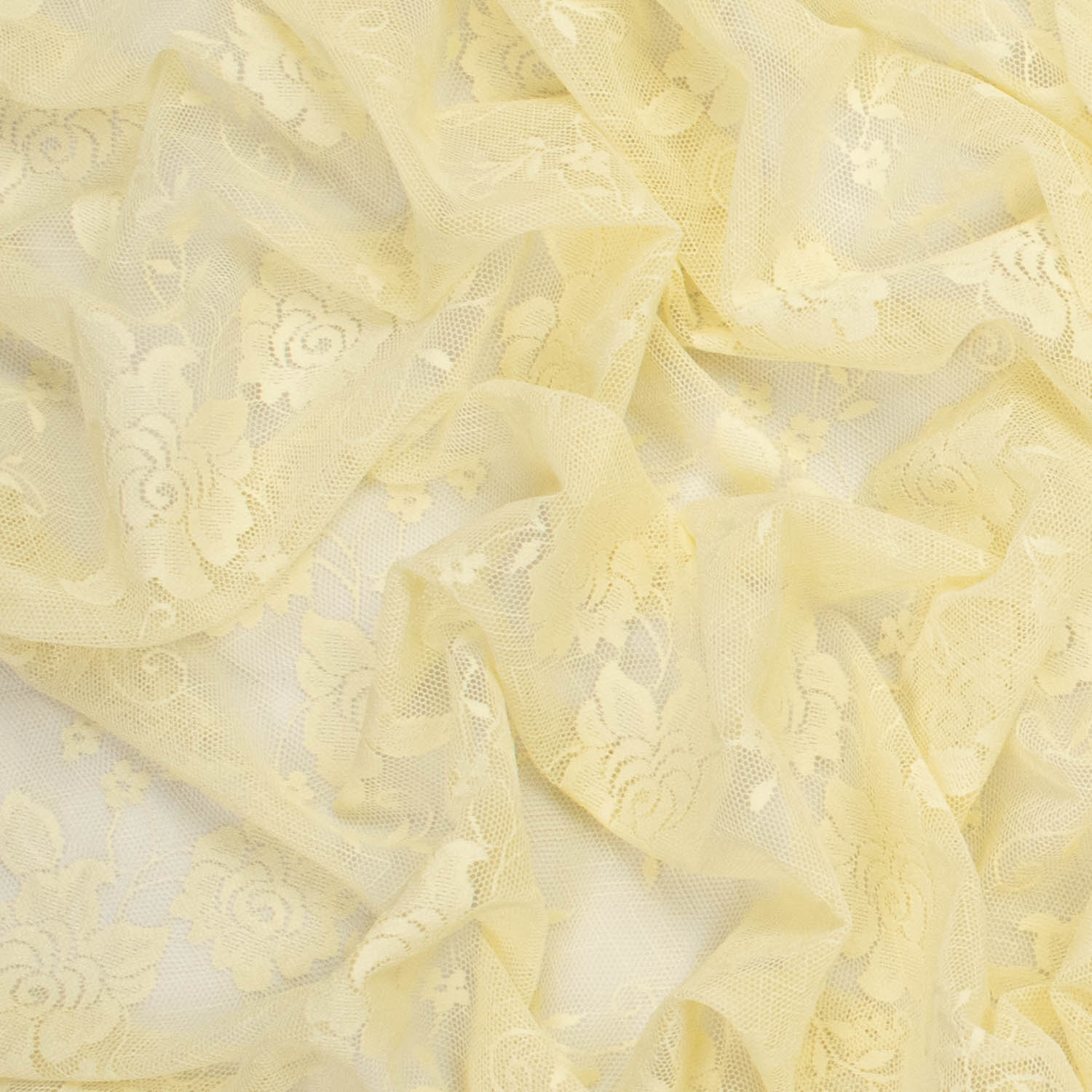 Soft Stretch Lace Design-39722 Floral Vines on Wave