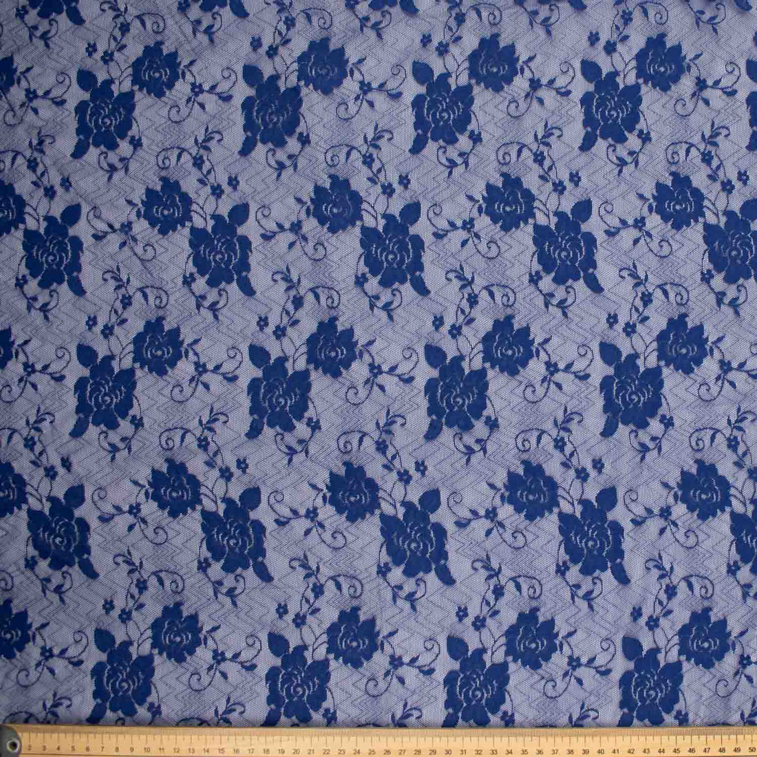 Soft Stretch Lace Design-39722 Floral Vines on Wave