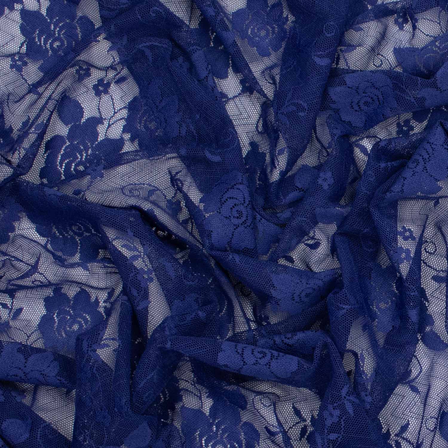 Soft Stretch Lace Design-39722 Floral Vines on Wave