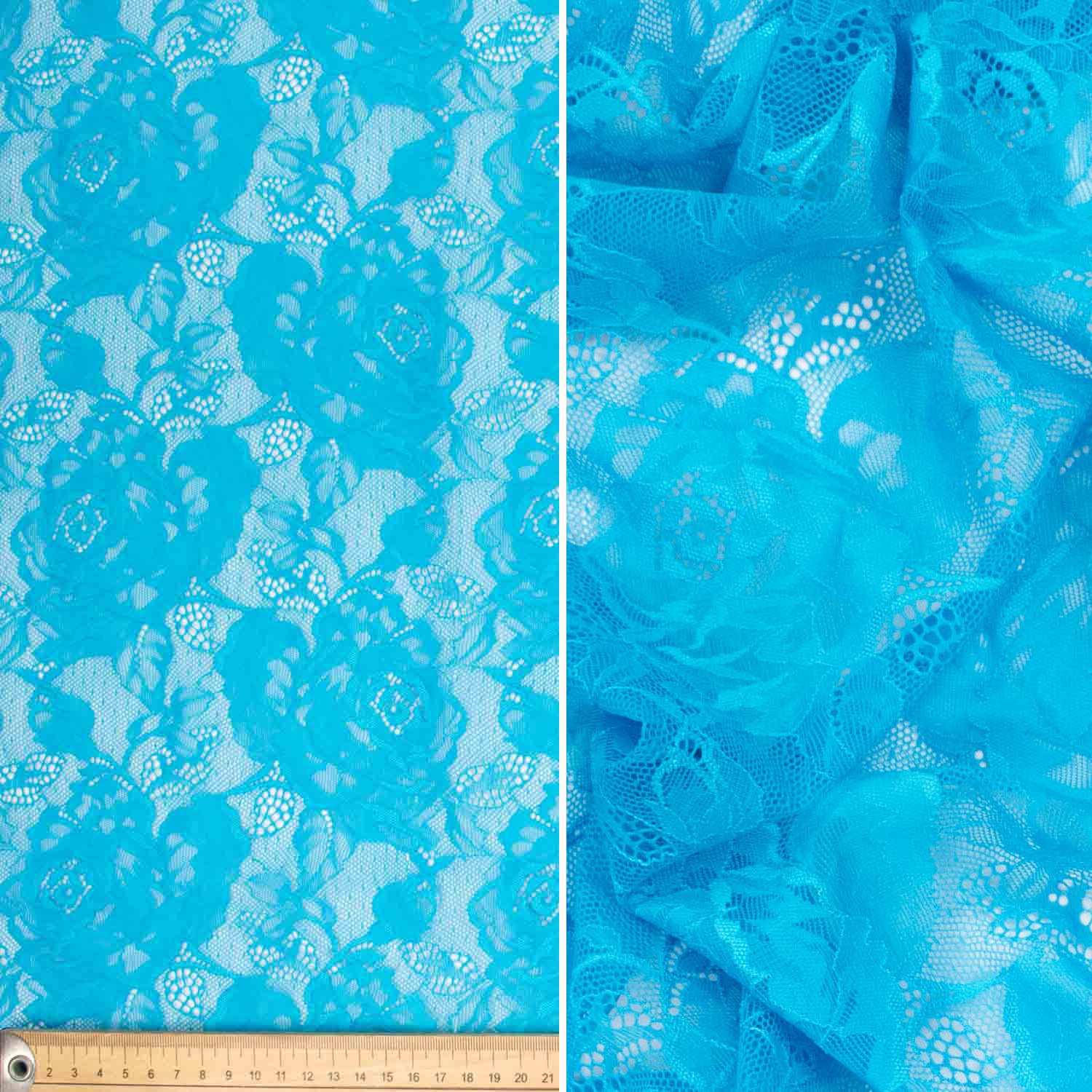 Soft Stretch Lace Design-39726 Large Flower