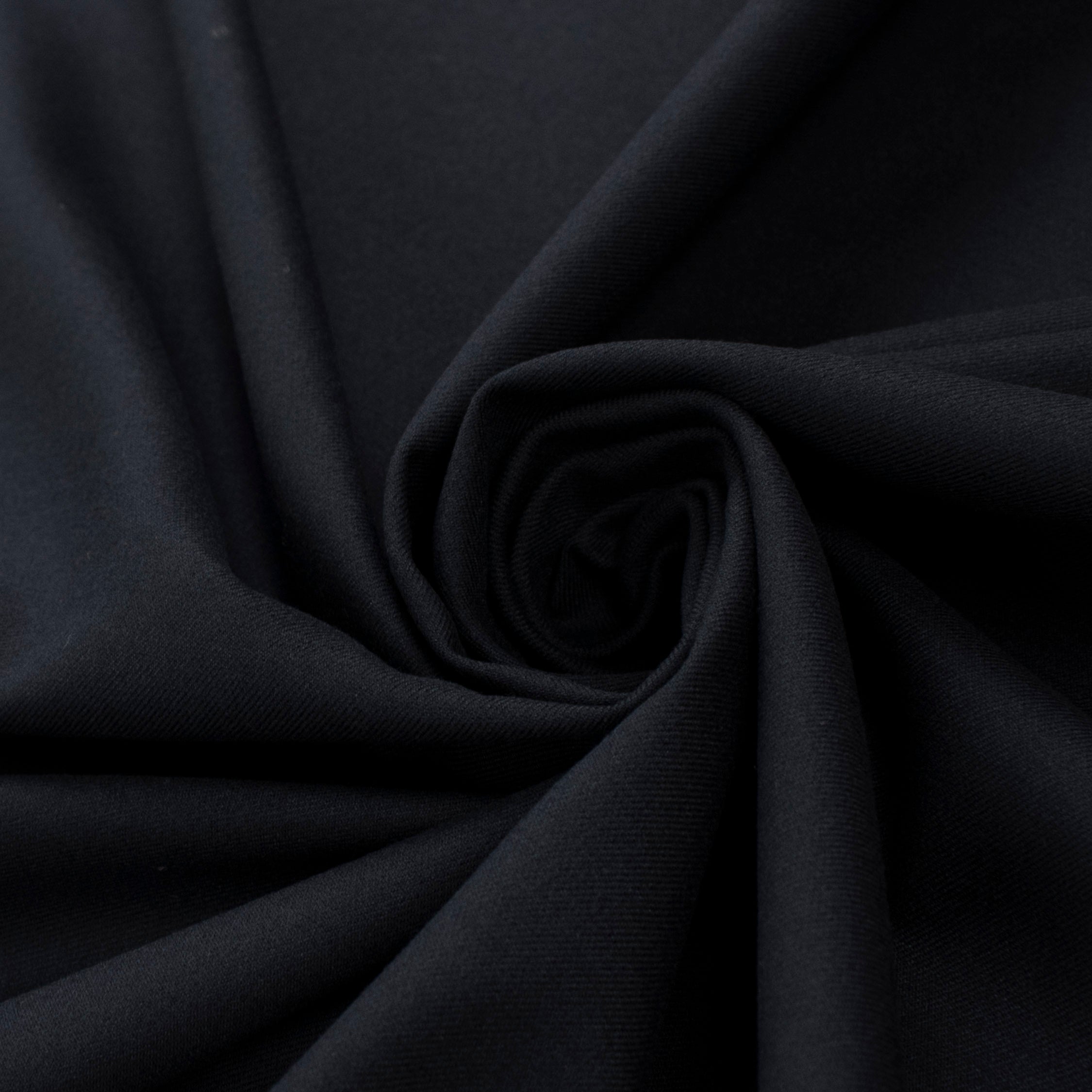 Japanese Wool Blend Suiting Medium Weight Design-39 Black Navy