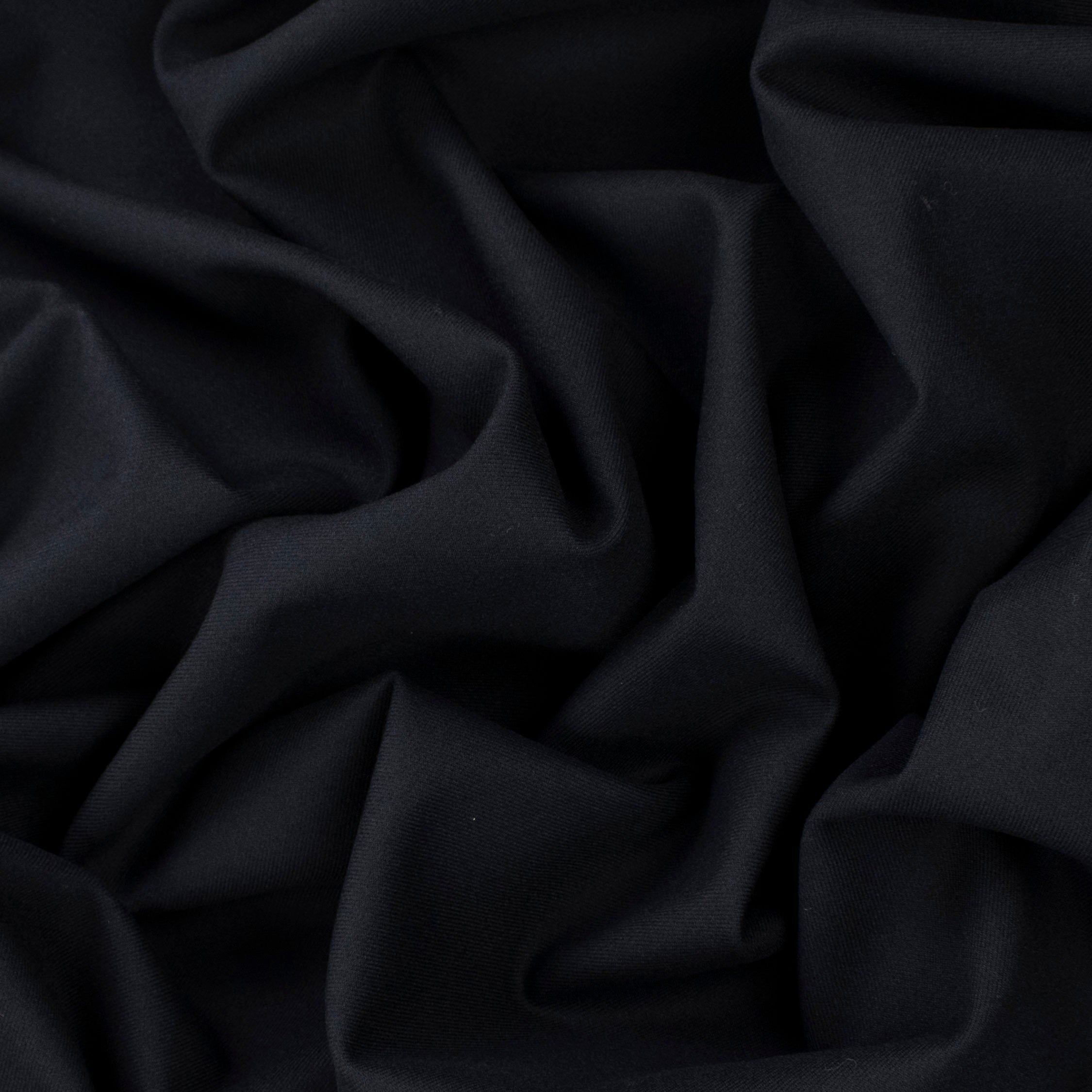 Japanese Wool Blend Suiting Medium Weight Design-39 Black Navy