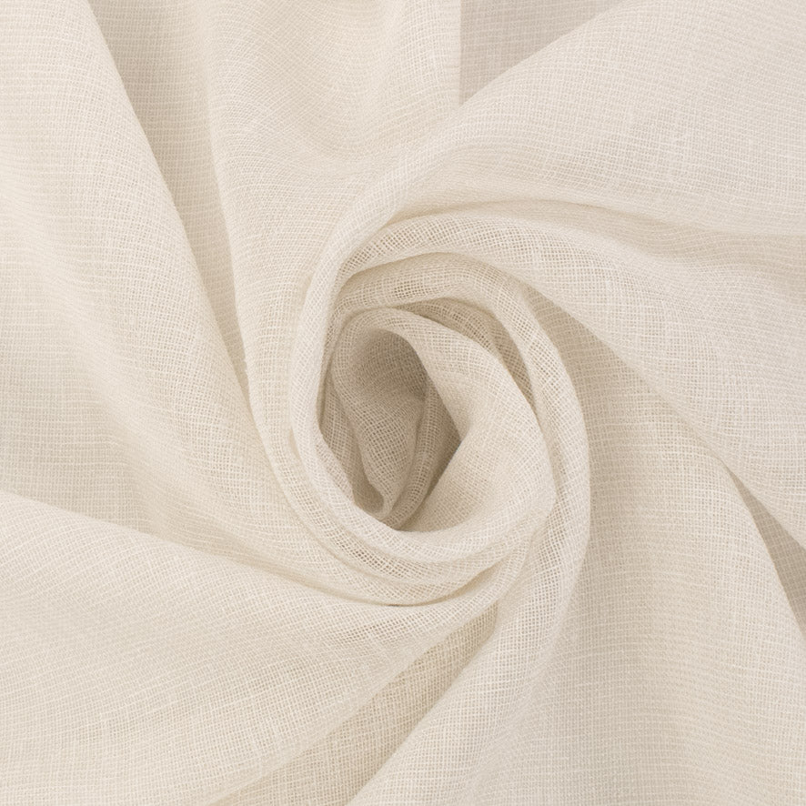 Sorrento Curtaining Linen Look Sheer Fabric 300cm