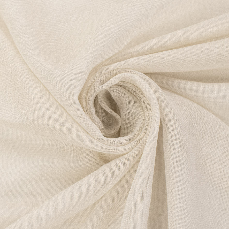 Sorrento Curtaining Linen Look Sheer Fabric 300cm