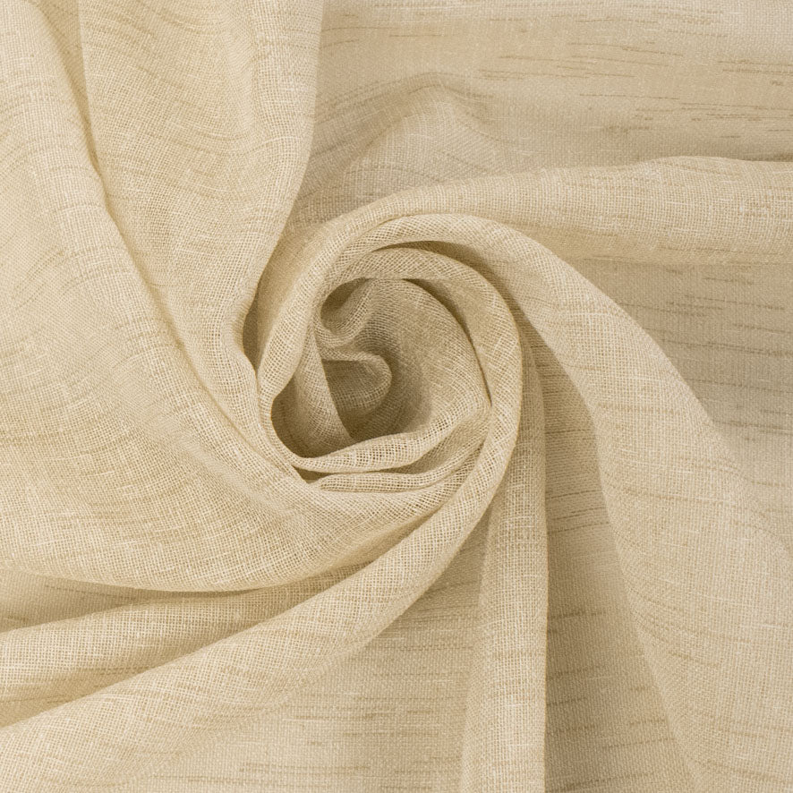 Sorrento Curtaining Linen Look Sheer Fabric 300cm
