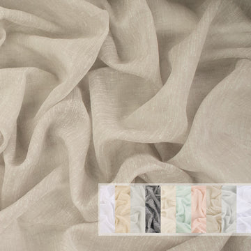 Sorrento Curtaining Linen Look Sheer Fabric 300cm