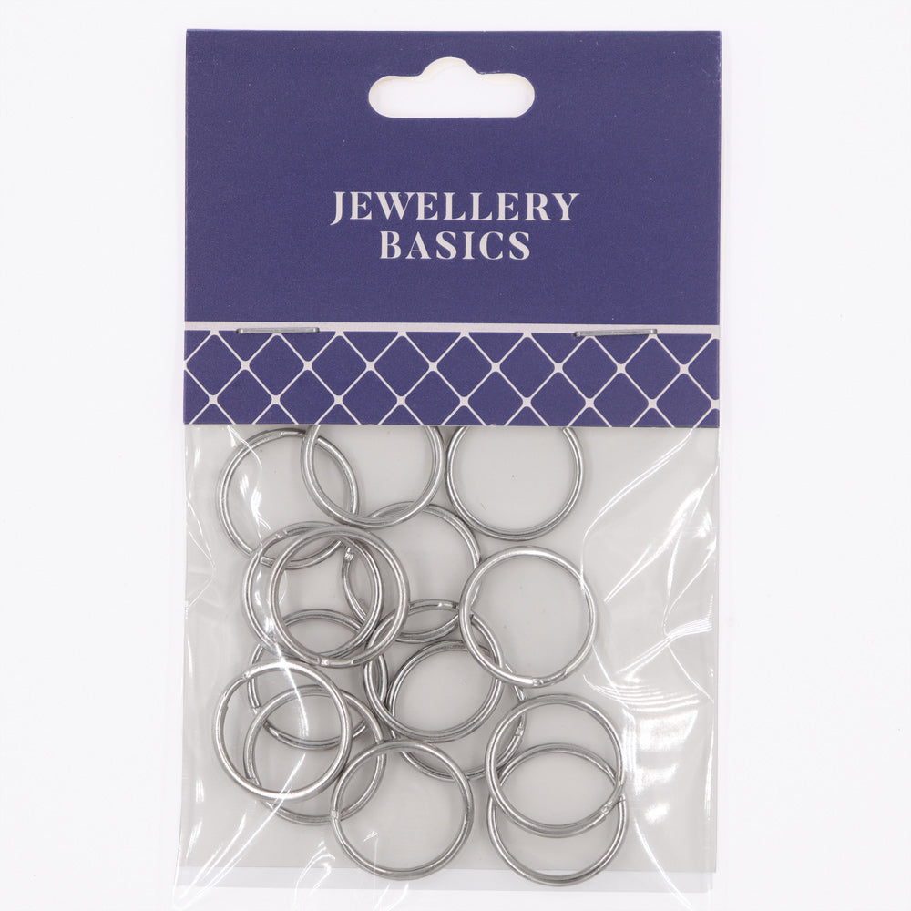Split Ring 16mm Dark Silver 15Pcs