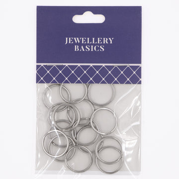 Split Ring 16mm Dark Silver 15Pcs