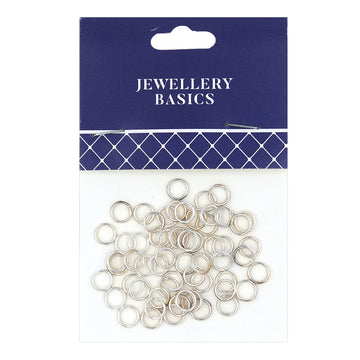 Split Rings 6mm Silver 60pcs