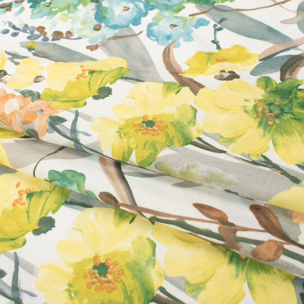 280CM Wide Spring Meadow Floral Printed Curtaining/Upholstery Fabric