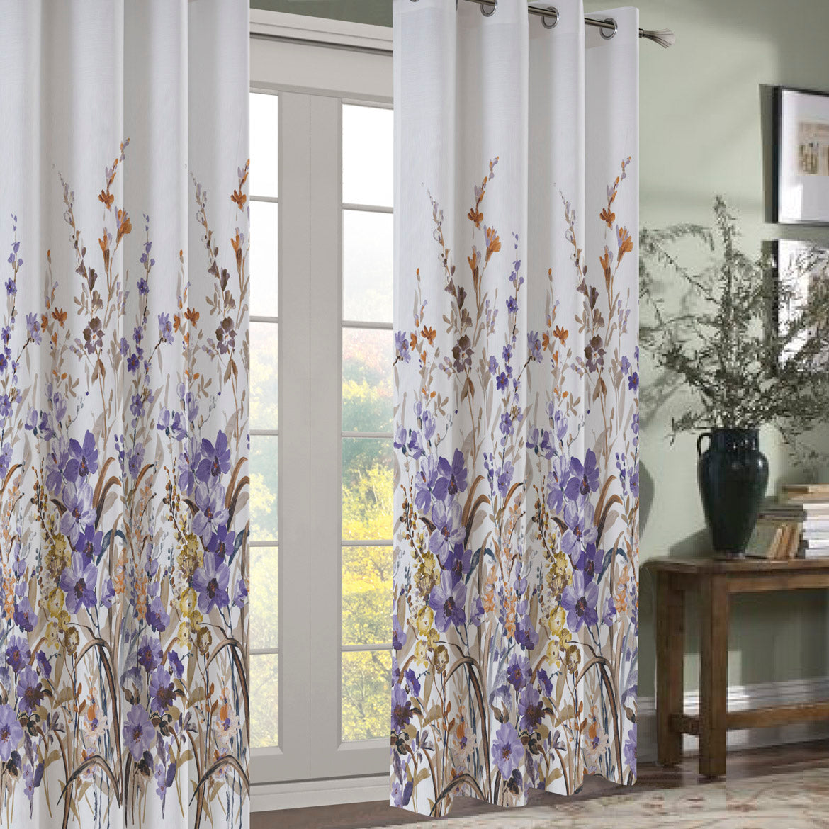 280CM Wide Spring Meadow Floral Printed Curtaining/Upholstery Fabric