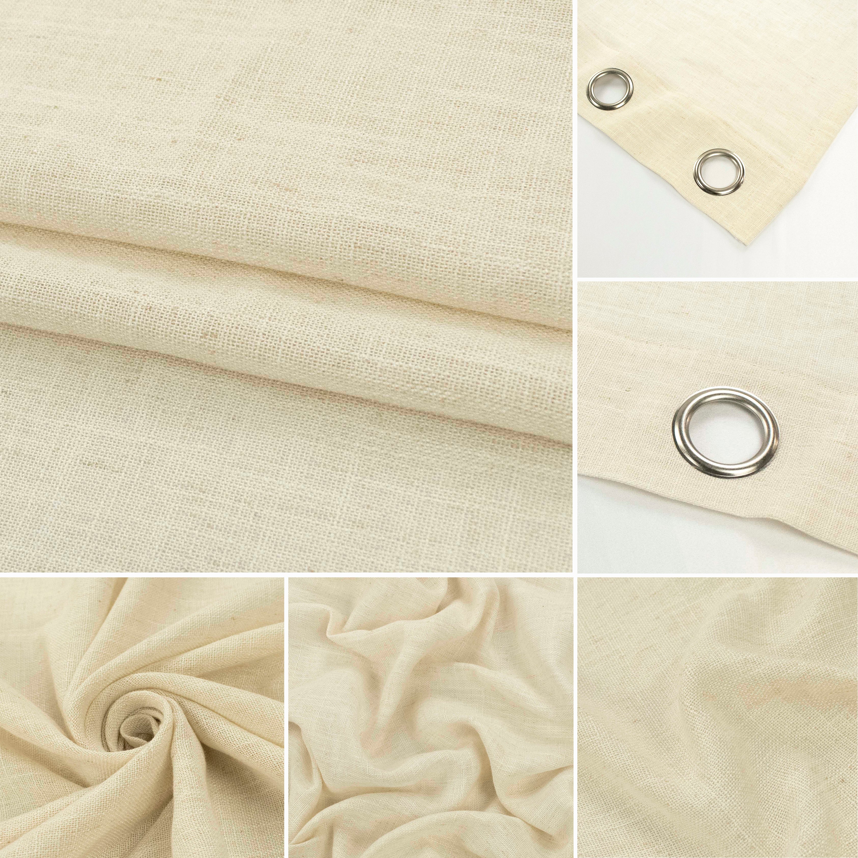 St Tropez Linen Blend Ready to Hang Eyelet Curtain