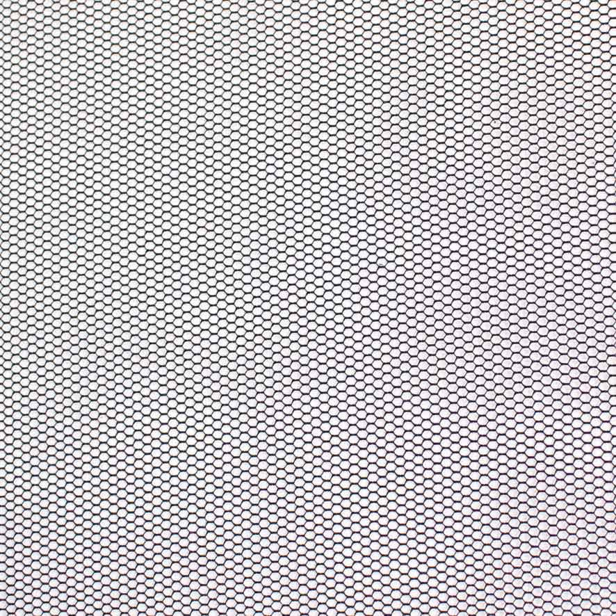 Stiff Hexagonal Bridal Net-Tulle Black - 50M Roll