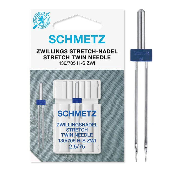 Schmetz Sewing Machine Needles Twin Stretch 75/2.5mm - 1 Per Cassette