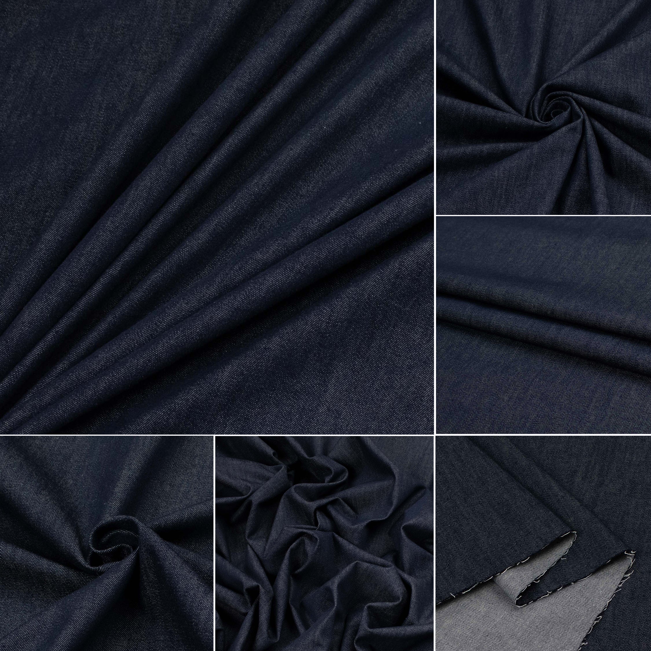 Premium Stretch Cotton Denim SS39760 Dark Blue