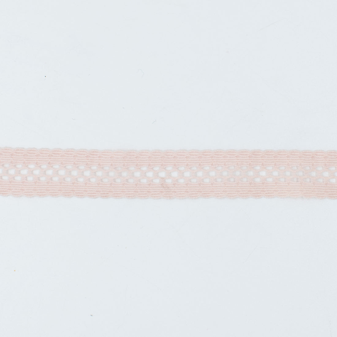 Baby Pink Stretch Raschel Lace Trim 18mm