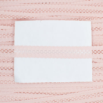Baby Pink Stretch Raschel Lace Trim 18mm