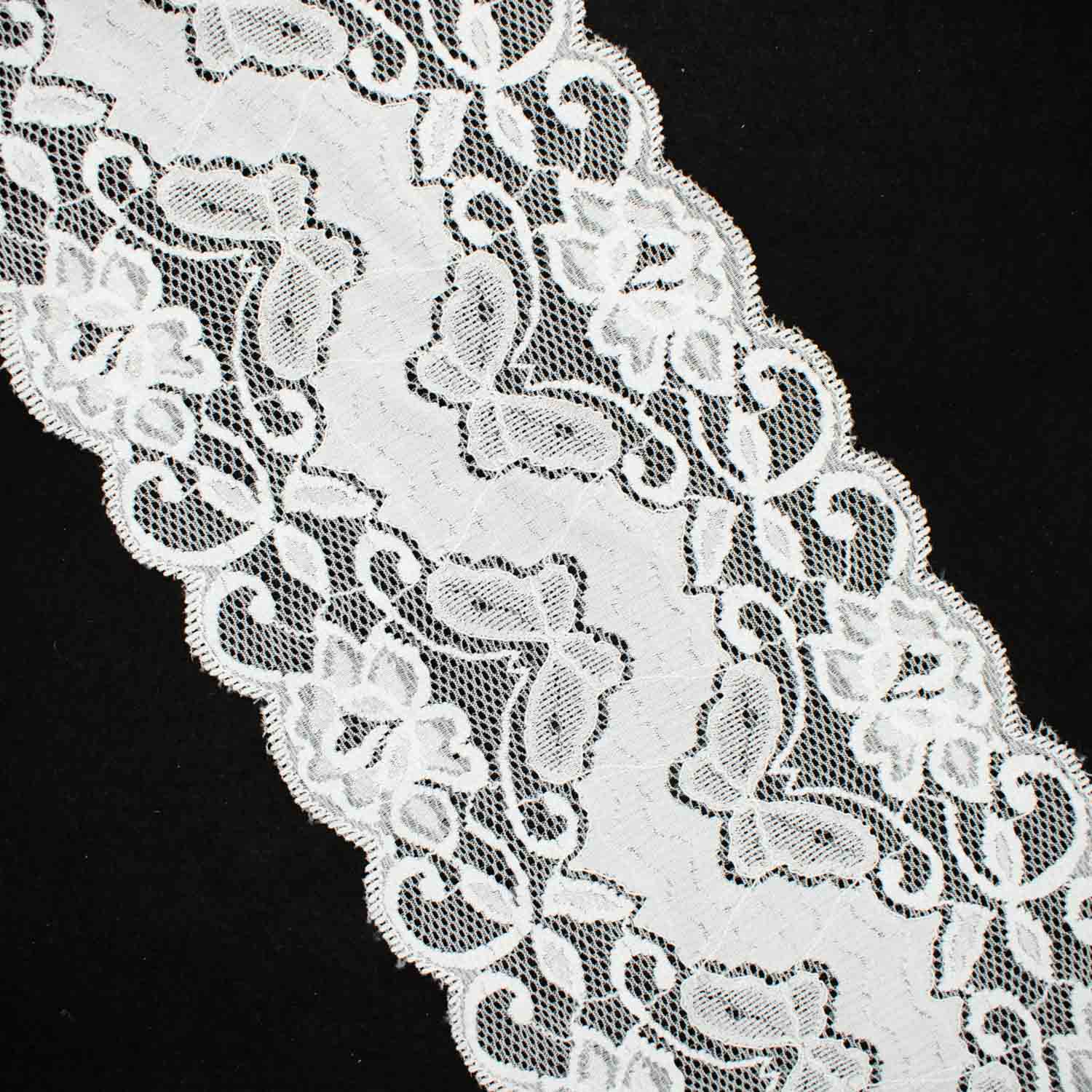 Floral Stretch Raschel Lace Trim 150mm