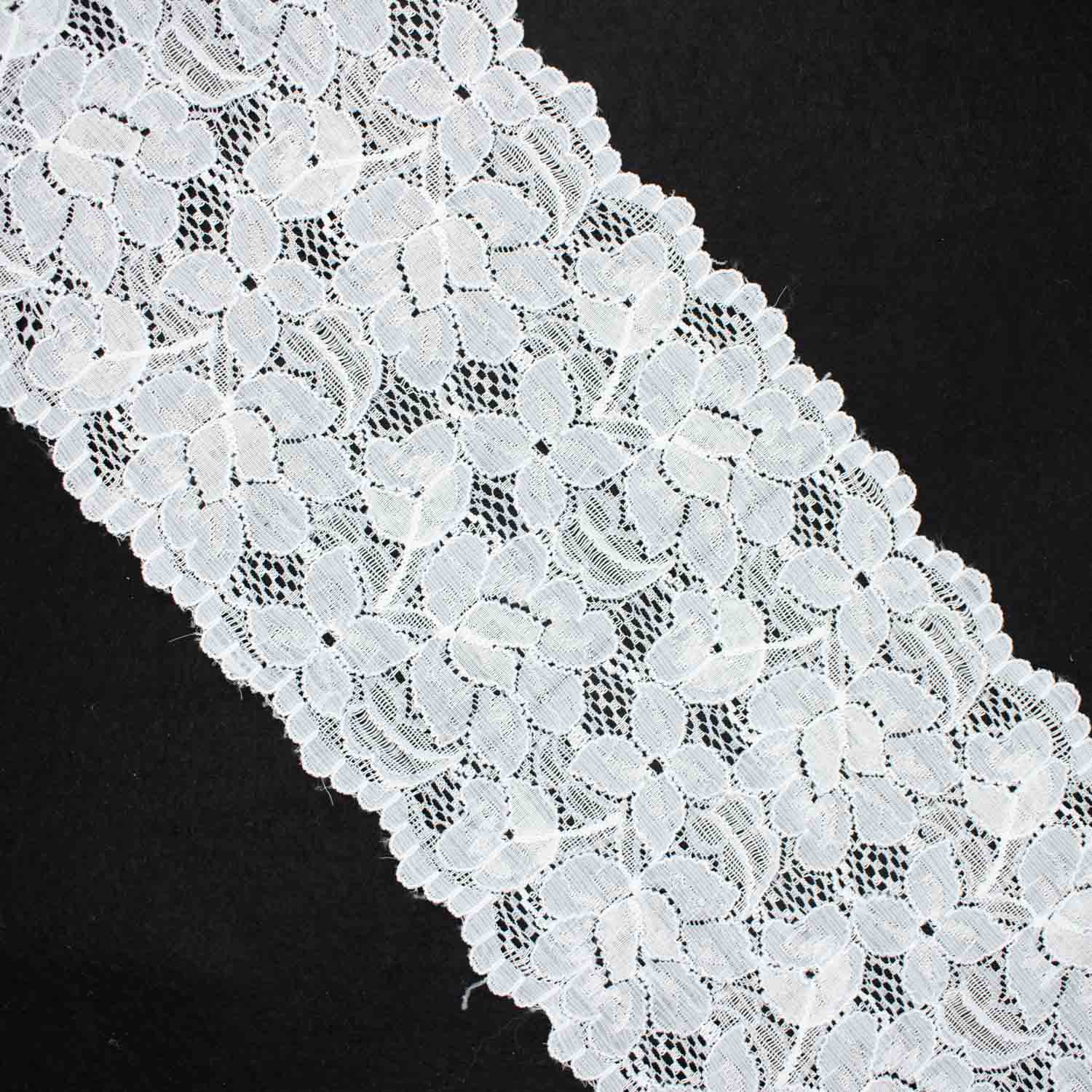 Floral Stretch Raschel Lace Trim 150mm